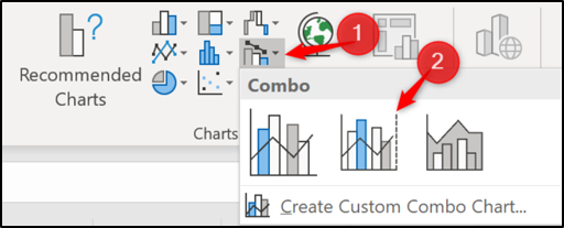 insert a custom combo chart in excel for mac